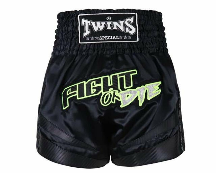 Muay Thai Shorts * | Clearance Sale Twins Special Shorts Tbs-Fod Bk/Bk