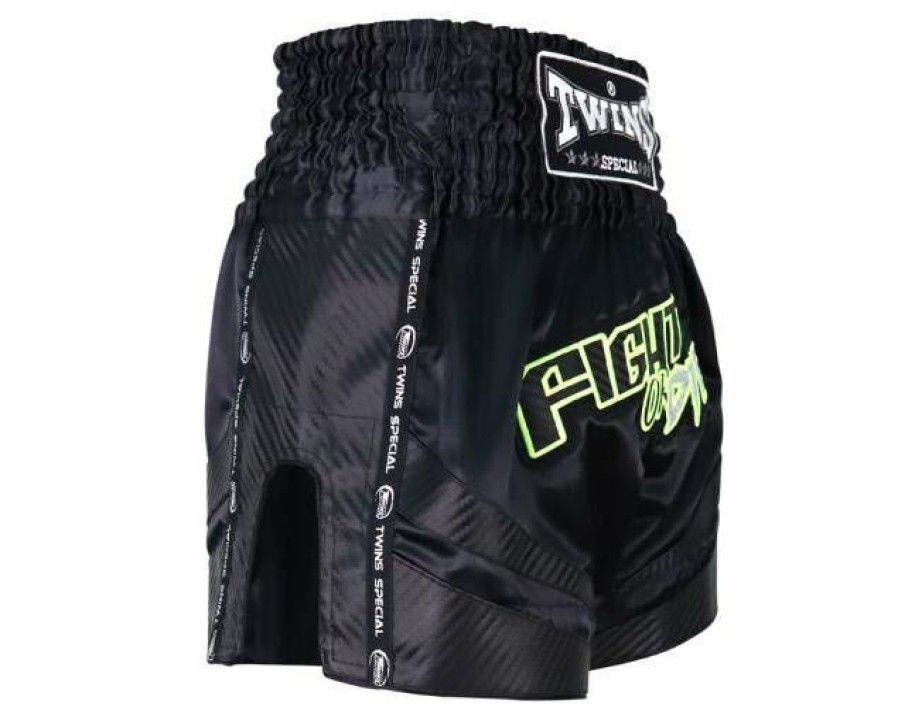 Muay Thai Shorts * | Clearance Sale Twins Special Shorts Tbs-Fod Bk/Bk