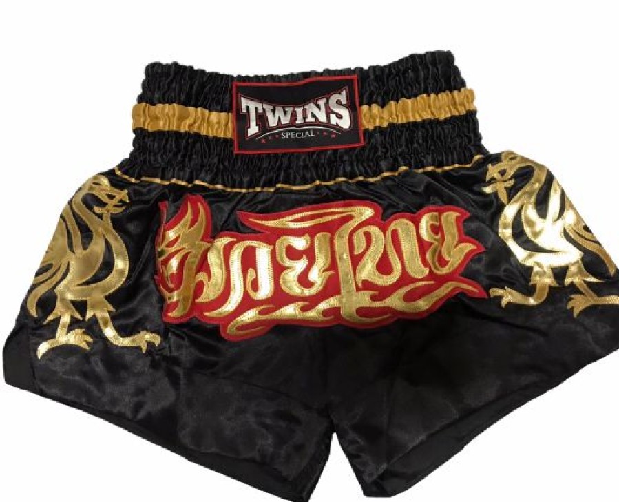 Muay Thai Shorts * | Limit Offer Twins Special Shorts T-153 Black Gold