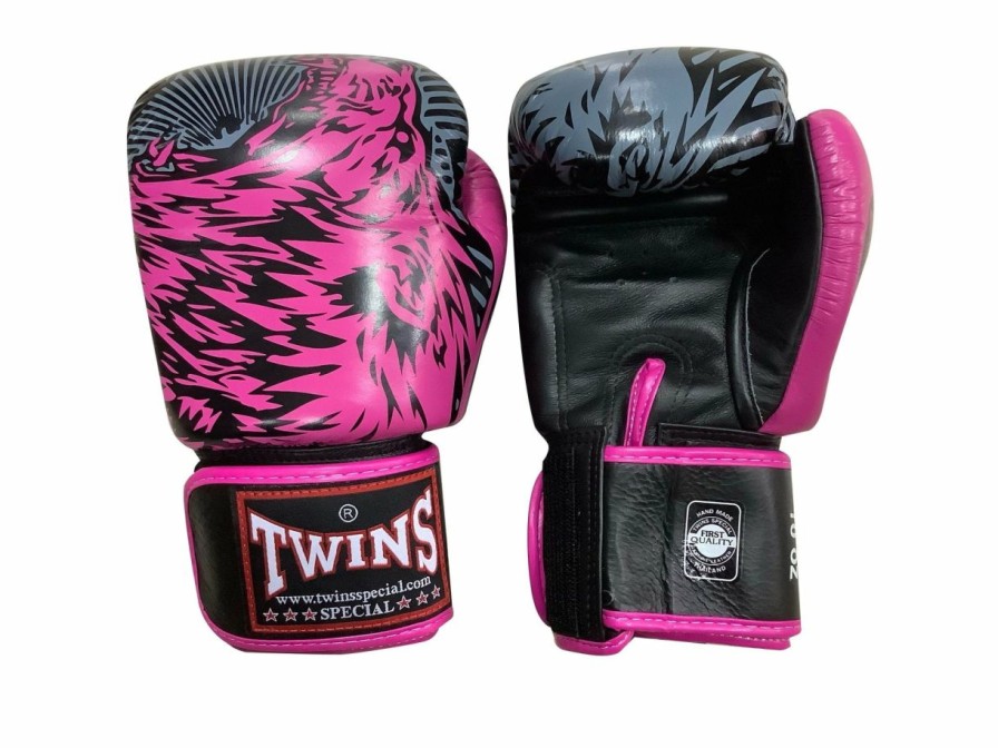 Boxing Gloves * | Crazy Deals Twins Special Boxing Gloves Fbgvl3-50 Dark Pink/Black