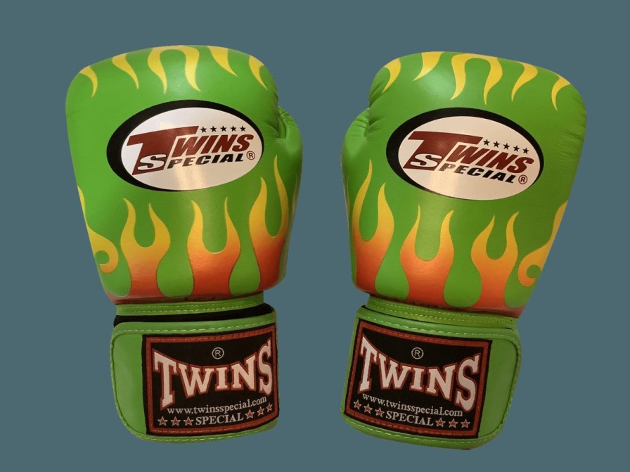 Boxing Gloves * | Clearance Sale Twins Special Boxing Gloves Fbgvl3-7 Fire Green