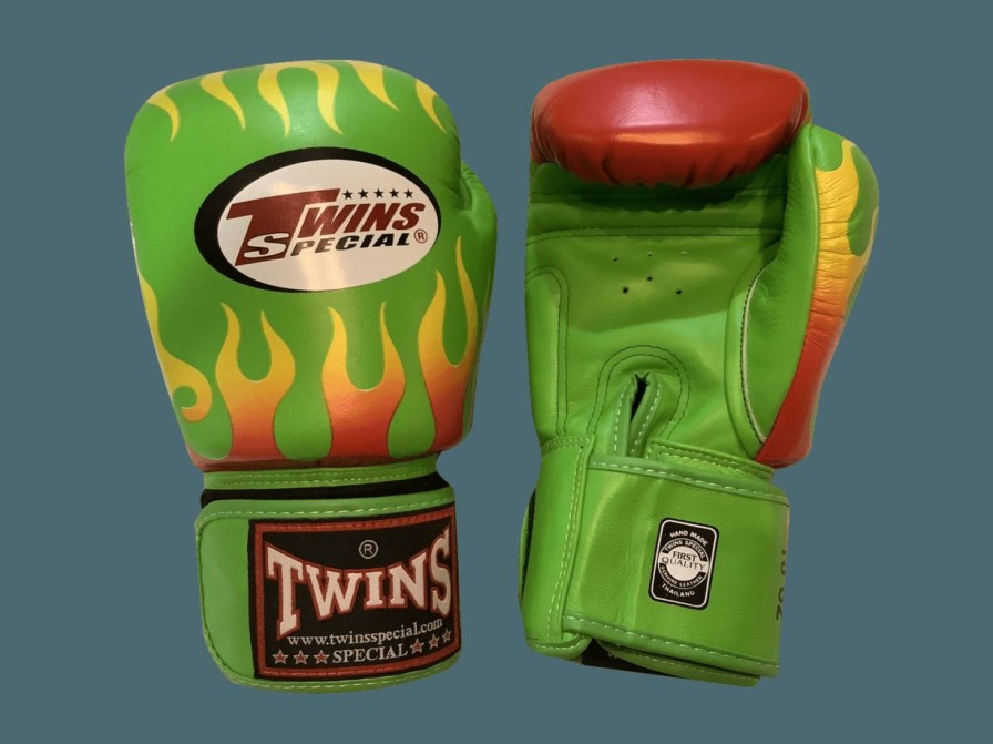 Boxing Gloves * | Clearance Sale Twins Special Boxing Gloves Fbgvl3-7 Fire Green