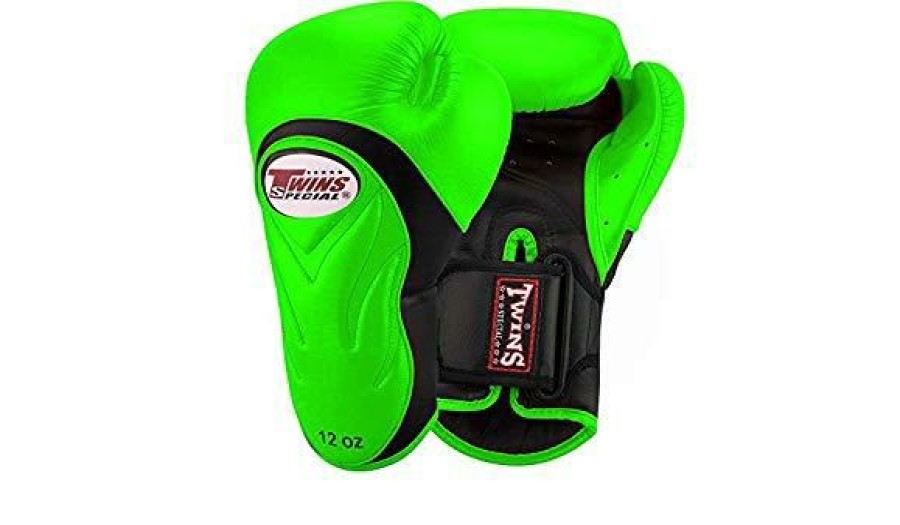 Boxing Gloves * | Special Offers Twins Special Bgvl6 Black/Green Boxing Gloves