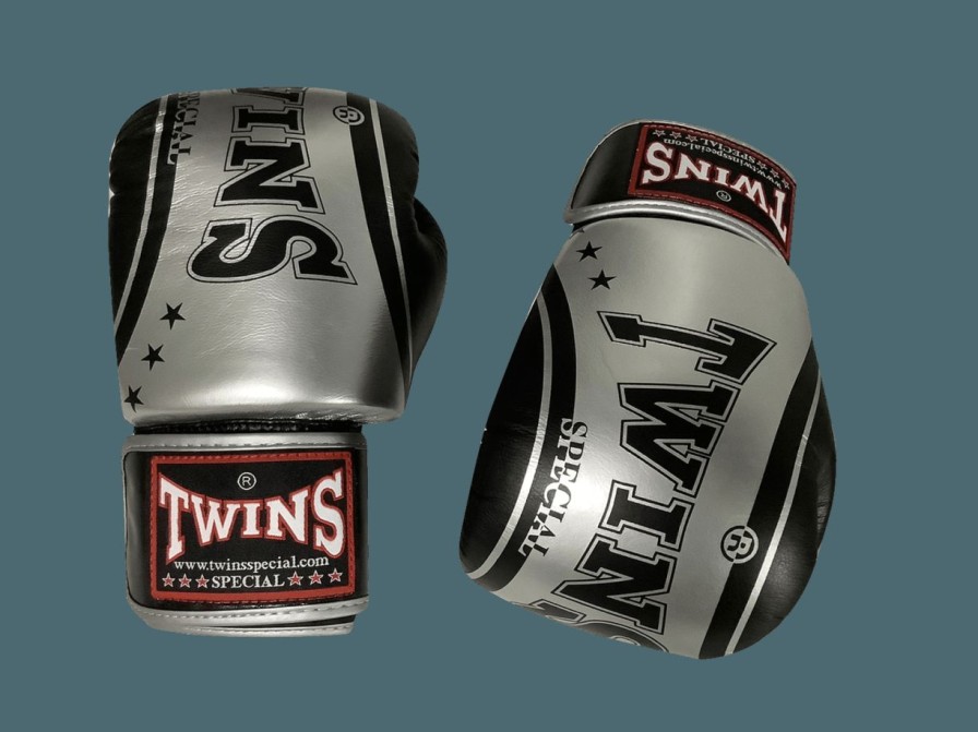 Boxing Gloves * | Discount Twins Special Boxing Gloves Fbgvs3-Tw6 Silver/Black