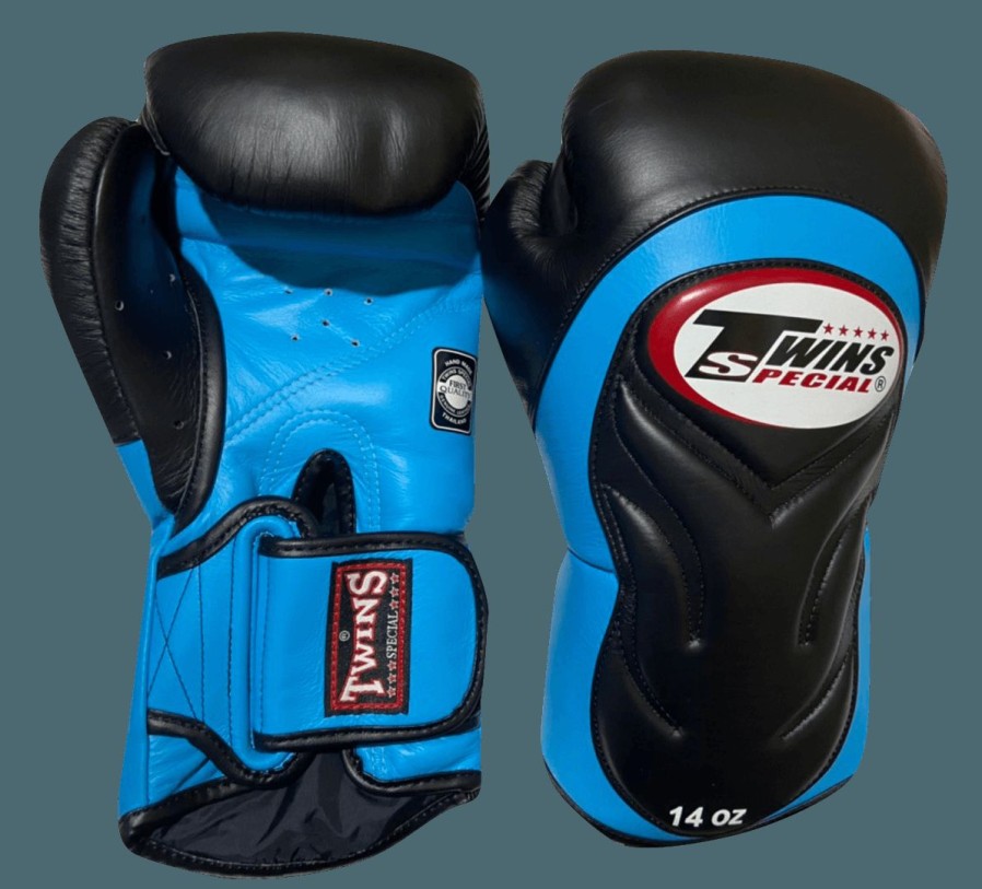 Boxing Gloves * | Discount Twins Special Bgvl6 Light Blue/Black Boxing Gloves