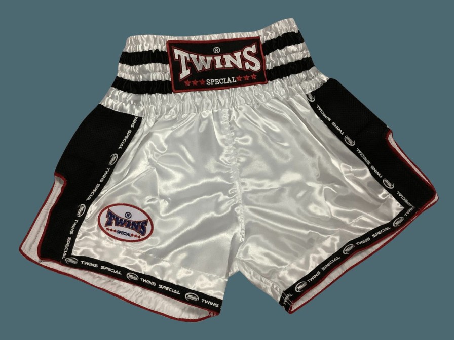 Muay Thai Shorts * | Cheap Twins Special Shorts Tws-928 White Black