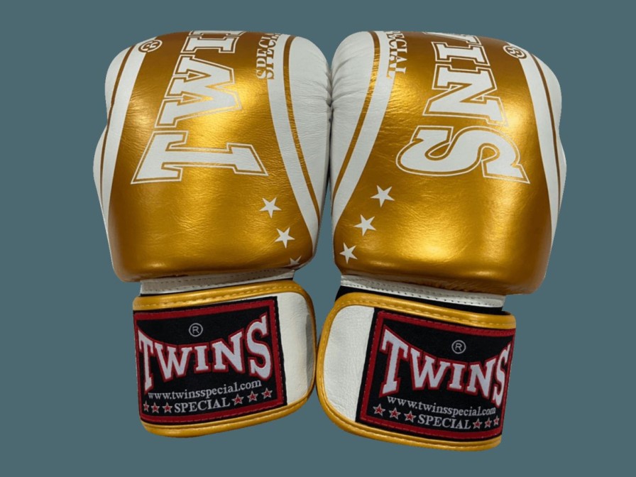 Boxing Gloves * | Promotions Twins Special Boxing Gloves Fbgvl3-Tw4 White Gold