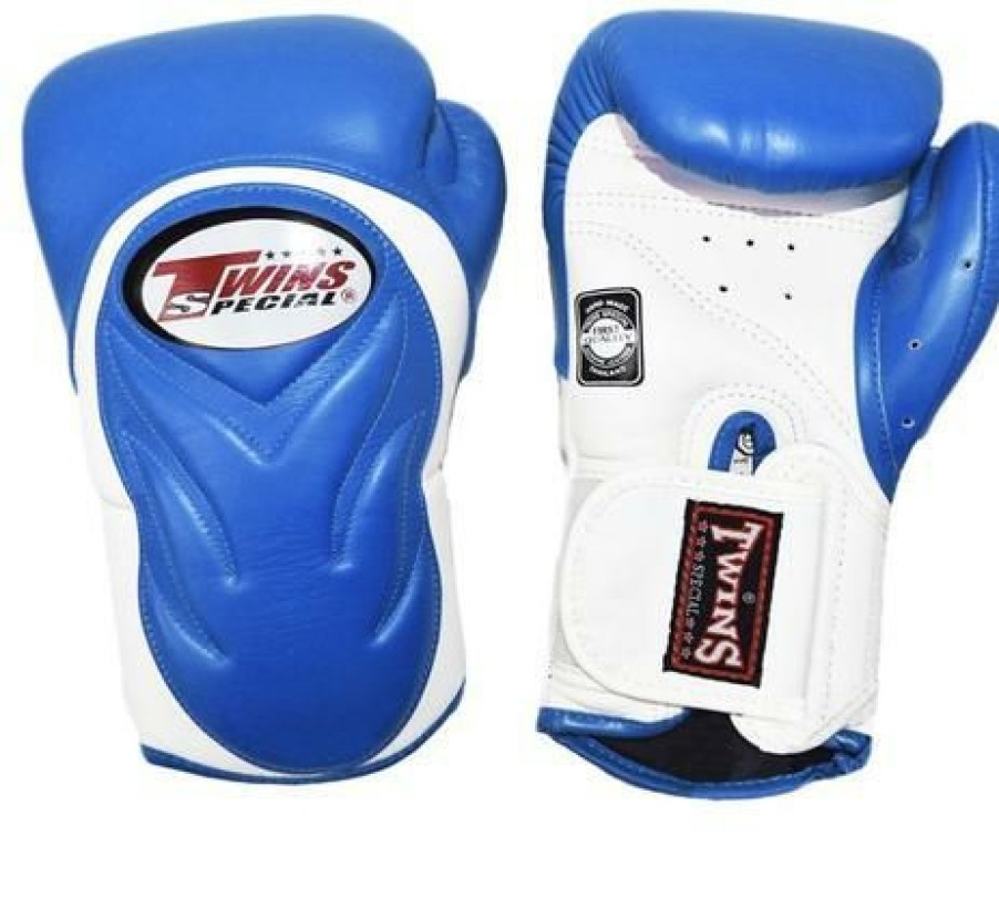 Boxing Gloves * | Hot Sale Twins Special Bgvl6 White/Blue Boxing Gloves