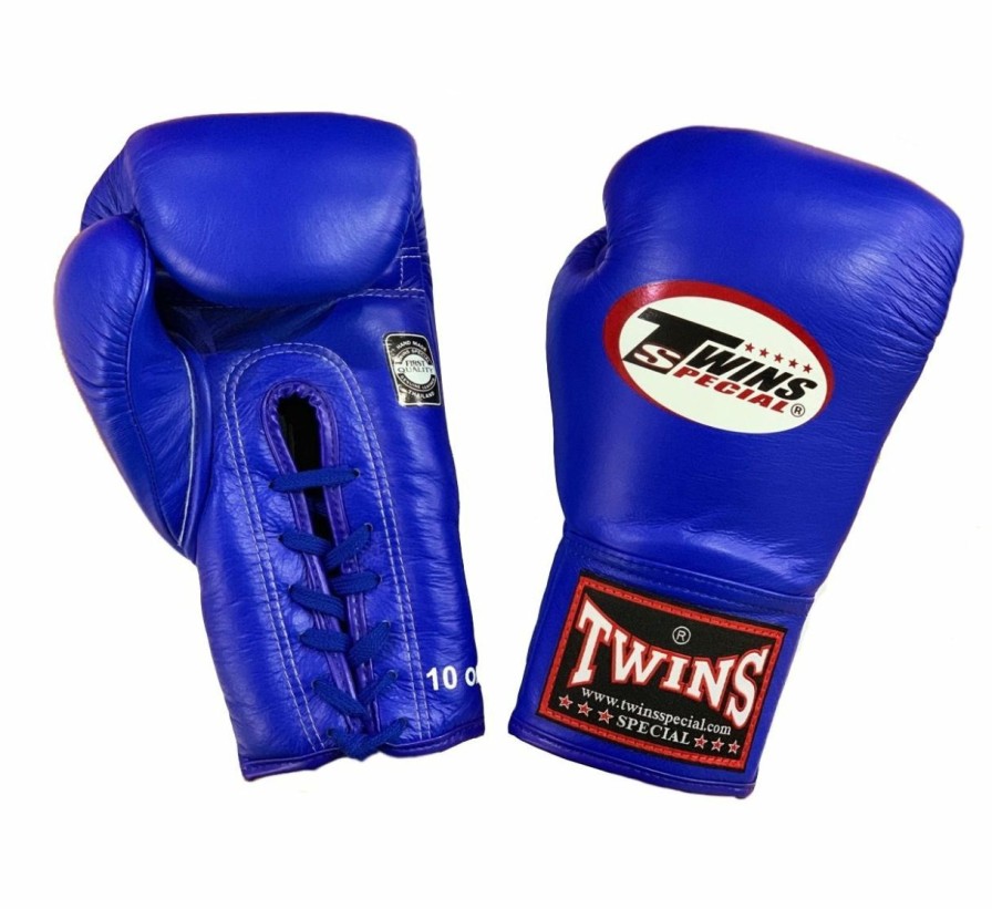 Boxing Gloves * | Clearance Sale Twins Special Gloves Bgll1 Blue Lace Up