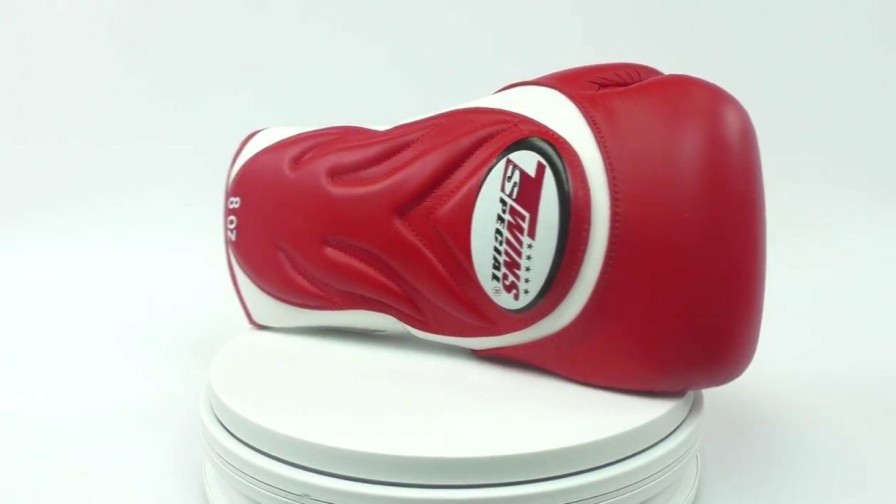 Boxing Gloves * | Special Offers Twins Special Bgvl6 White/Red Boxing Gloves