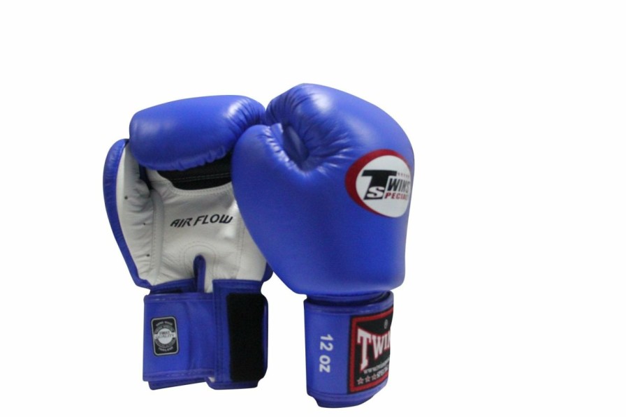 Boxing Gloves * | Promotions Twins Special Boxing Gloves Bgvla2-3T Air Flow Wh/Bu/Bk/Bk Blue Front