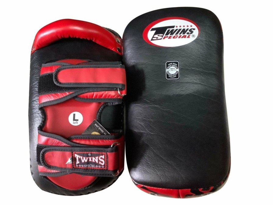 Thai Pads * | Fire Sale Twins Special Kicking Pads Kpl12 Black/Red