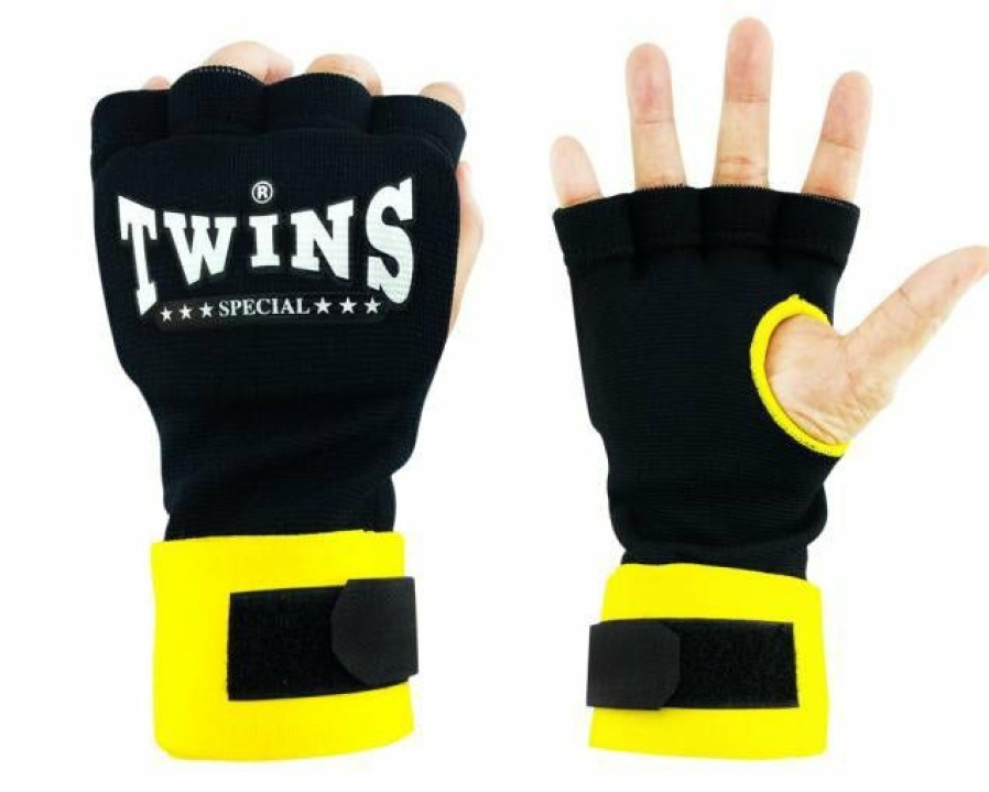 Handwraps * | Fashionable Twins Special Quick Handwraps Ch7 Black Yellow