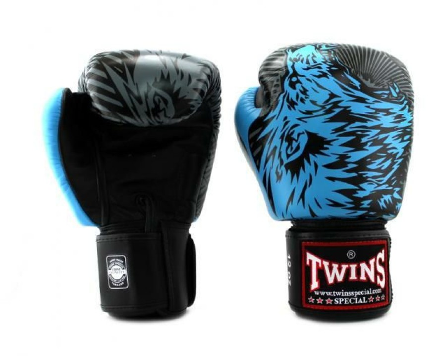 Boxing Gloves * | Special Offers Twins Special Boxing Gloves Fbgvl3-50 Light Blue/Black