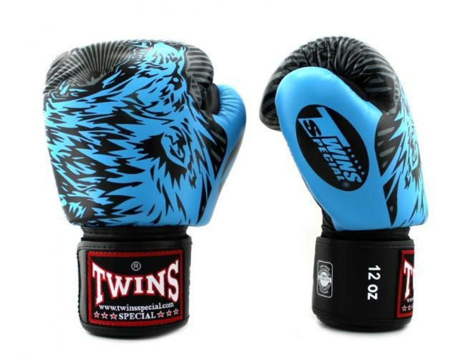 Boxing Gloves * | Special Offers Twins Special Boxing Gloves Fbgvl3-50 Light Blue/Black