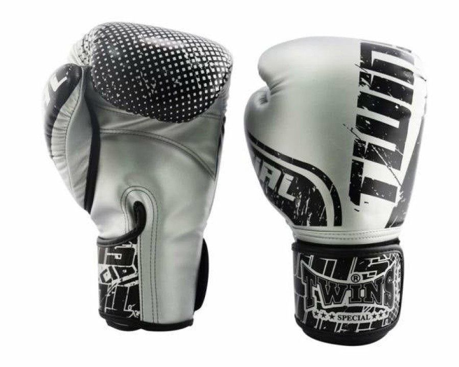 Boxing Gloves * | Special Offers Twins Special Fbgvs12-Tw7 Black Silver Boxing Gloves