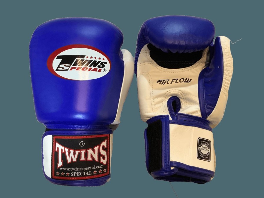 Boxing Gloves * | Discount Twins Special Boxing Gloves Bgvla2 Air Flow Wh/Bu/Bk Blue Front