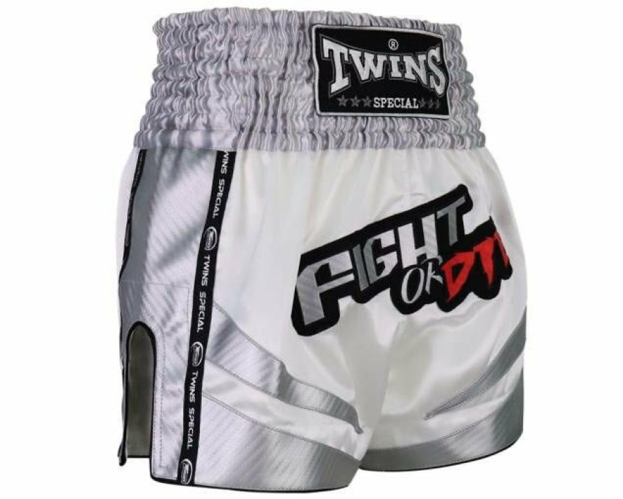 Muay Thai Shorts * | Special Twins Special Shorts Tbs-Fod Wh/Gy