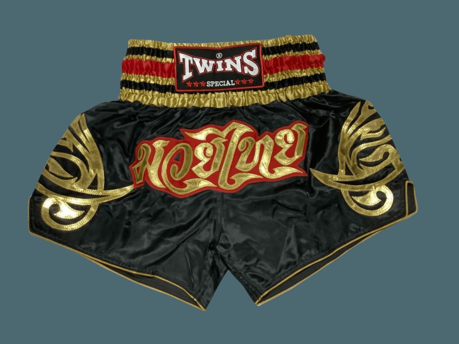 Muay Thai Shorts * | Best-Selling Twins Special Shorts T-154Black Gold