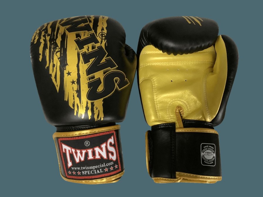 Boxing Gloves * | Discount Twins Special Boxing Gloves Fbgvl3-Tw3 Black/Gold