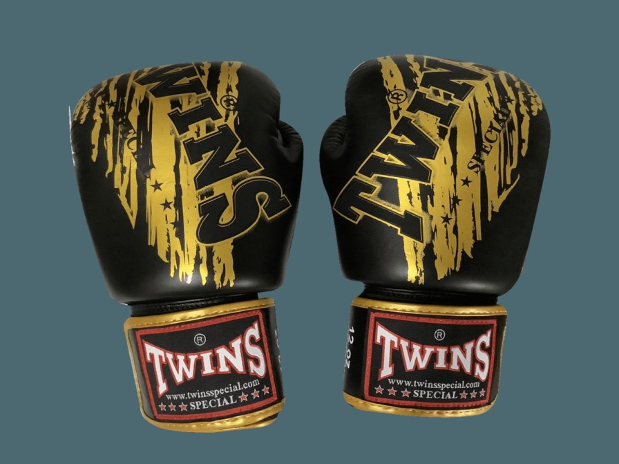 Boxing Gloves * | Discount Twins Special Boxing Gloves Fbgvl3-Tw3 Black/Gold