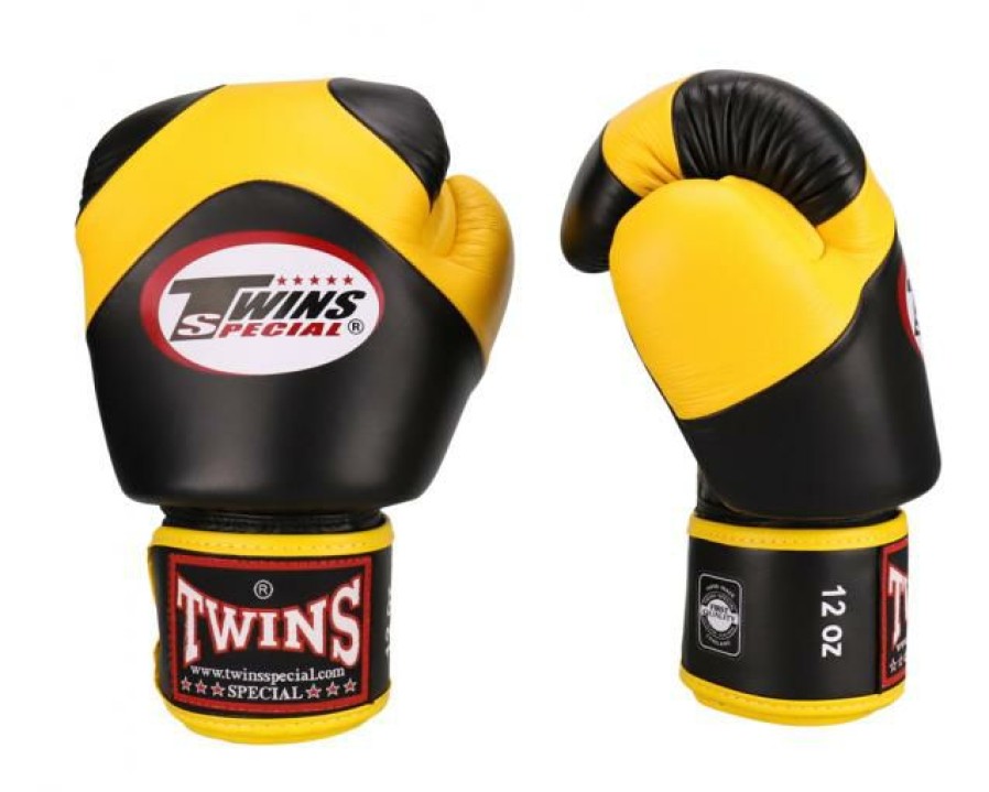 Boxing Gloves * | Fire Sale Twins Special Bgvl13 Black Yellow Boxing Gloves