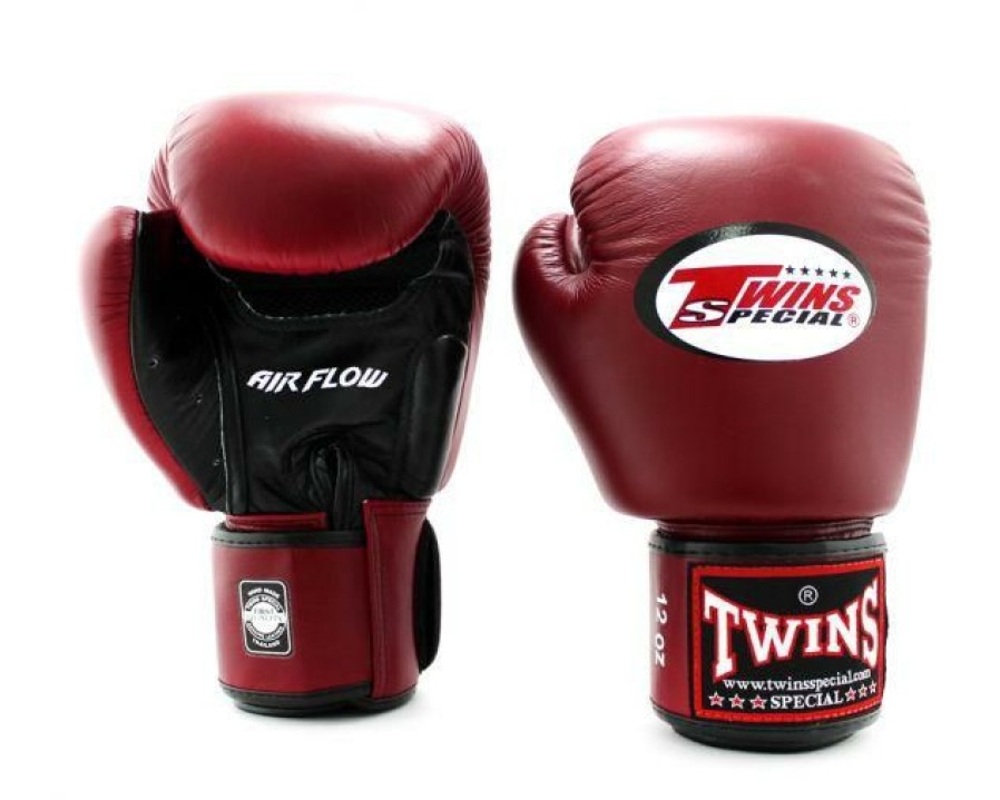 Boxing Gloves * | Closeout Sale Twins Special Boxing Gloves Bgvla2 Air Flow Wh/Mar/Bk/Maroon Front