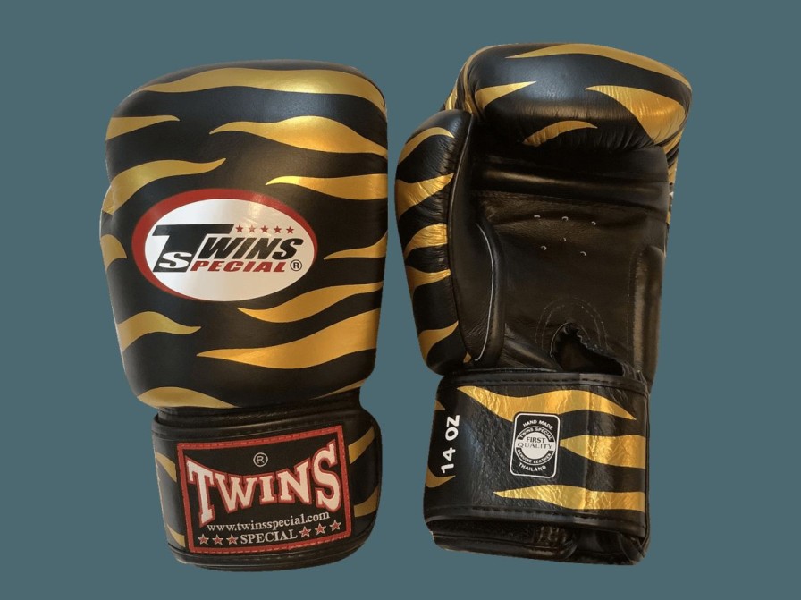 Boxing Gloves * | Special Offers Twins Special Boxing Gloves Fbgvl3-2G Zebra Black/Gold