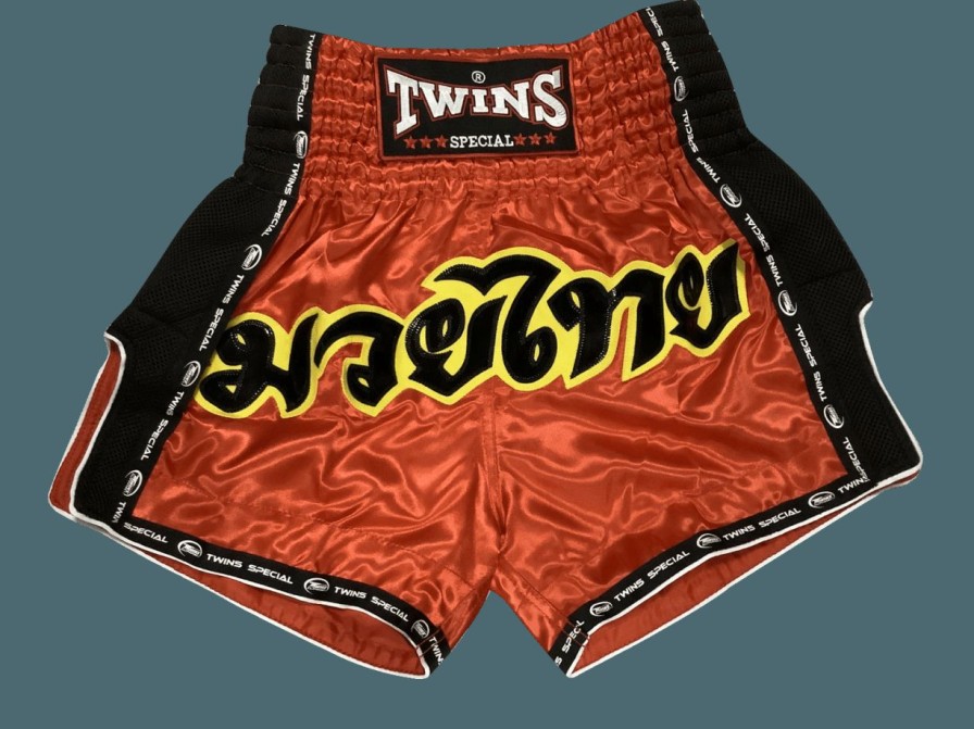 Muay Thai Shorts * | Lower Price Twins Special Shorts T-22 Rd/Bk