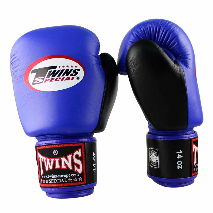 Boxing Gloves * | Crazy Deals Twins Special Boxing Gloves Bgvl3-T Bk/Bu Blue Front