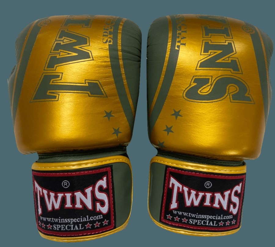 Boxing Gloves * | Online Sale Twins Special Boxing Gloves Fbgvl3-Tw4 Gold Olive