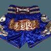 Muay Thai Shorts * | Fashionable Twins Special Shorts T-152 Blue Gold