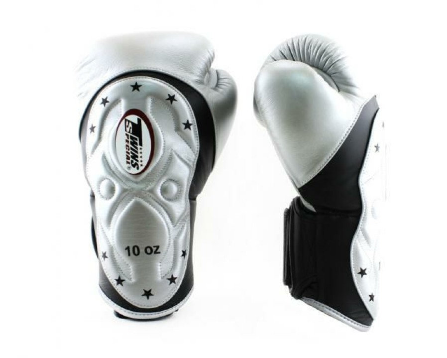 Boxing Gloves * | Discount Twins Special Bgvl6 Mk Black/Silver Boxing Gloves