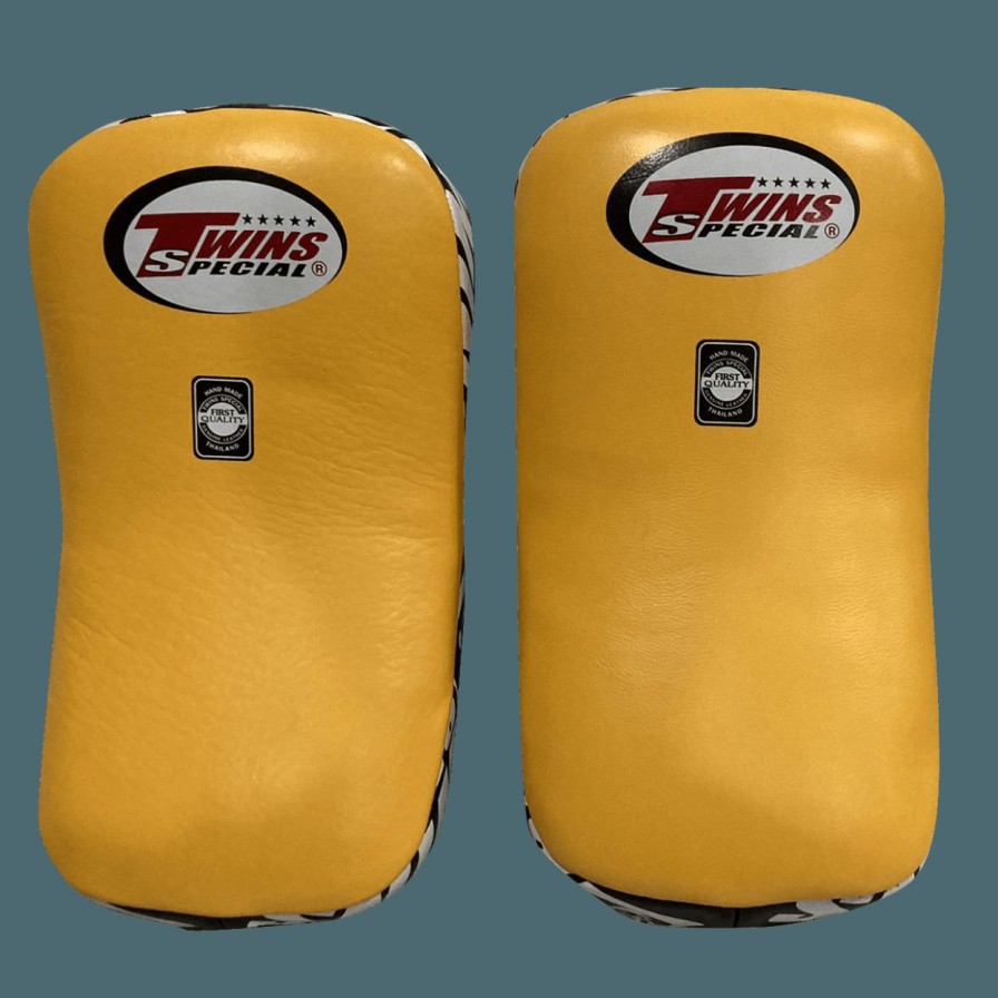 Thai Pads * | Special Offers Twins Special Kicking Pads Kpl10 Yellow Black