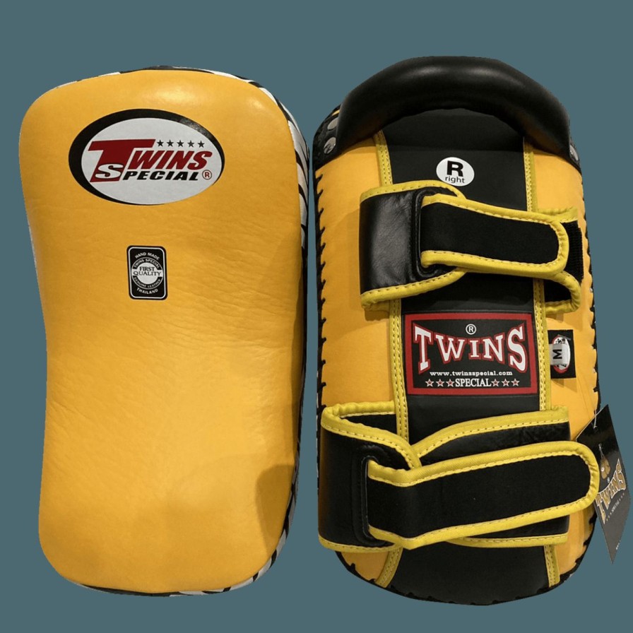 Thai Pads * | Special Offers Twins Special Kicking Pads Kpl10 Yellow Black