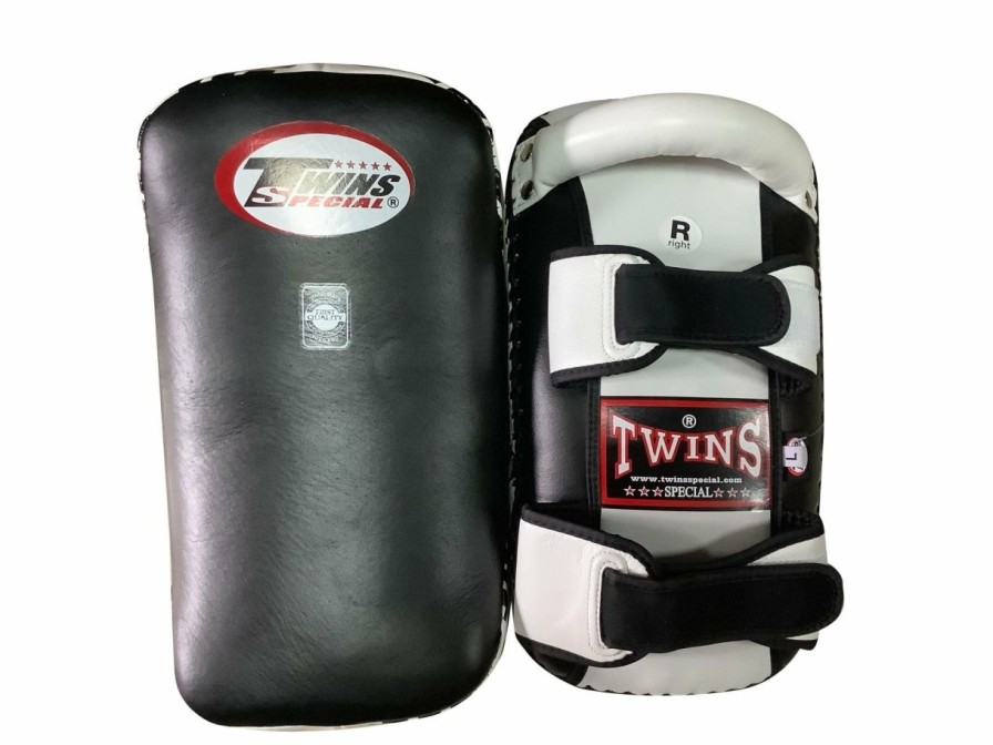 Thai Pads * | Discount Twins Special Kicking Pads Kpl10 Black/White