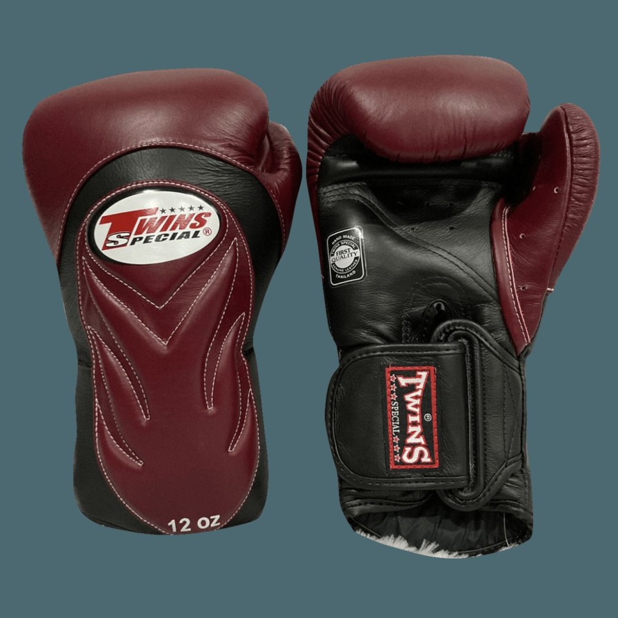 Boxing Gloves * | Best Sale Twins Special Bgvl6 Black Maroon Boxing Gloves