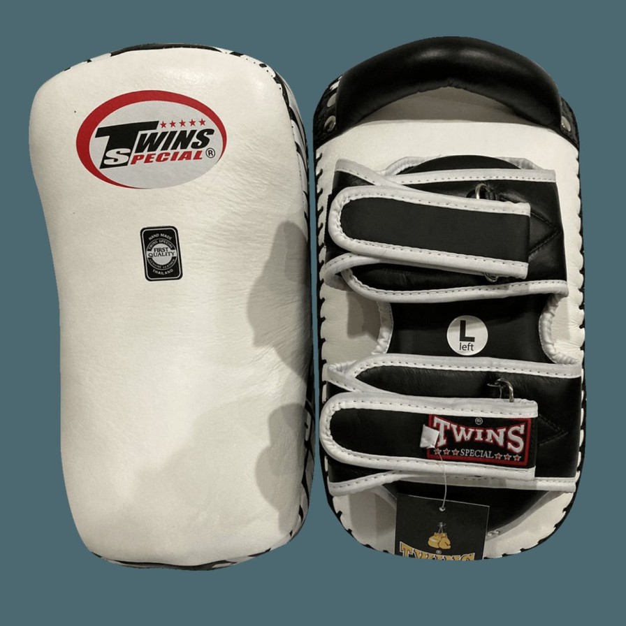 Thai Pads * | Limit Offer Twins Special Kicking Pads Kpl12 White Black