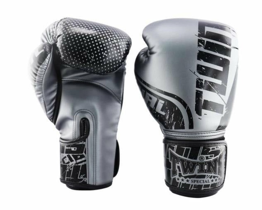 Boxing Gloves * | Crazy Deals Twins Special Fbgvs12-Tw7 Black Grey Boxing Gloves