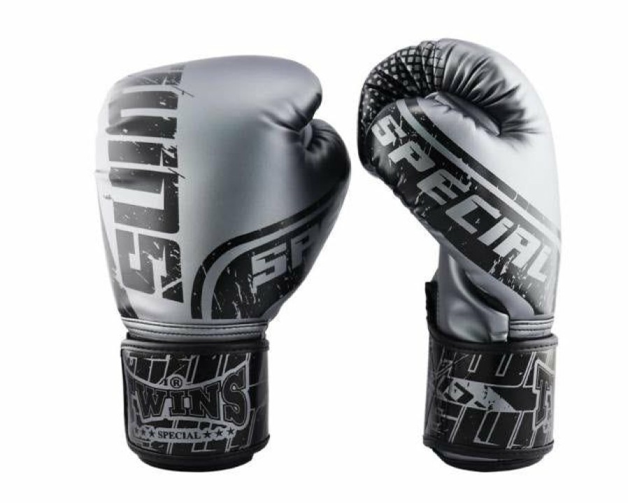 Boxing Gloves * | Crazy Deals Twins Special Fbgvs12-Tw7 Black Grey Boxing Gloves