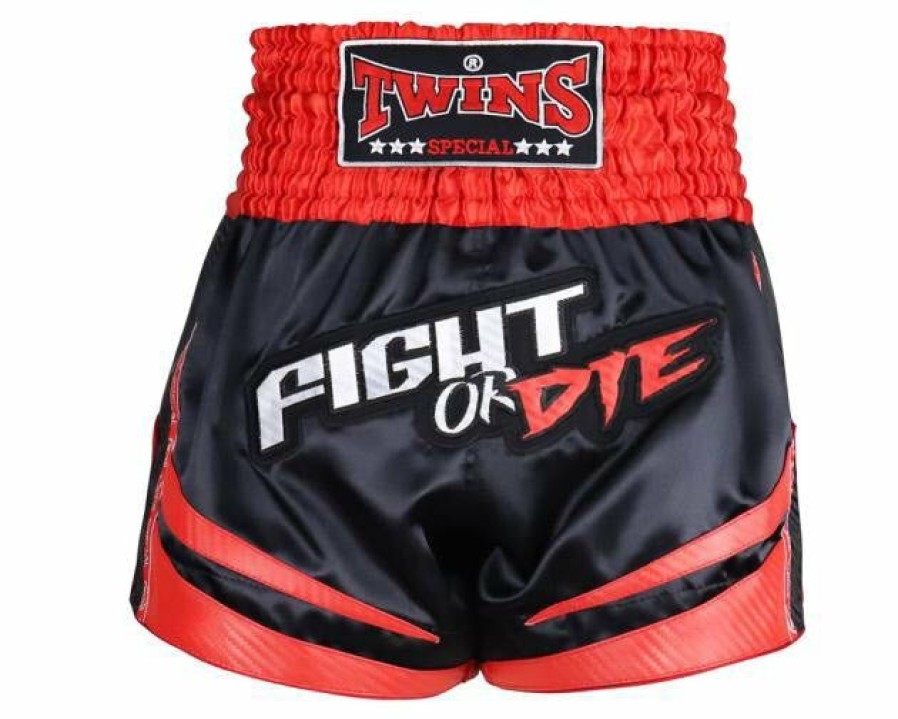 Muay Thai Shorts * | Discount Twins Special Shorts Tbs-Fod Bk/Rd