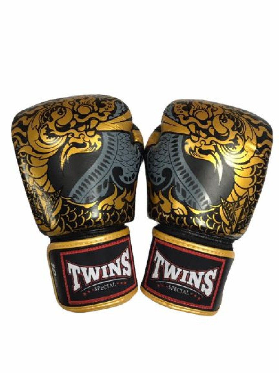 Boxing Gloves * | Fire Sale Twins Special Gloves Fbgvl3-52 Black Gold