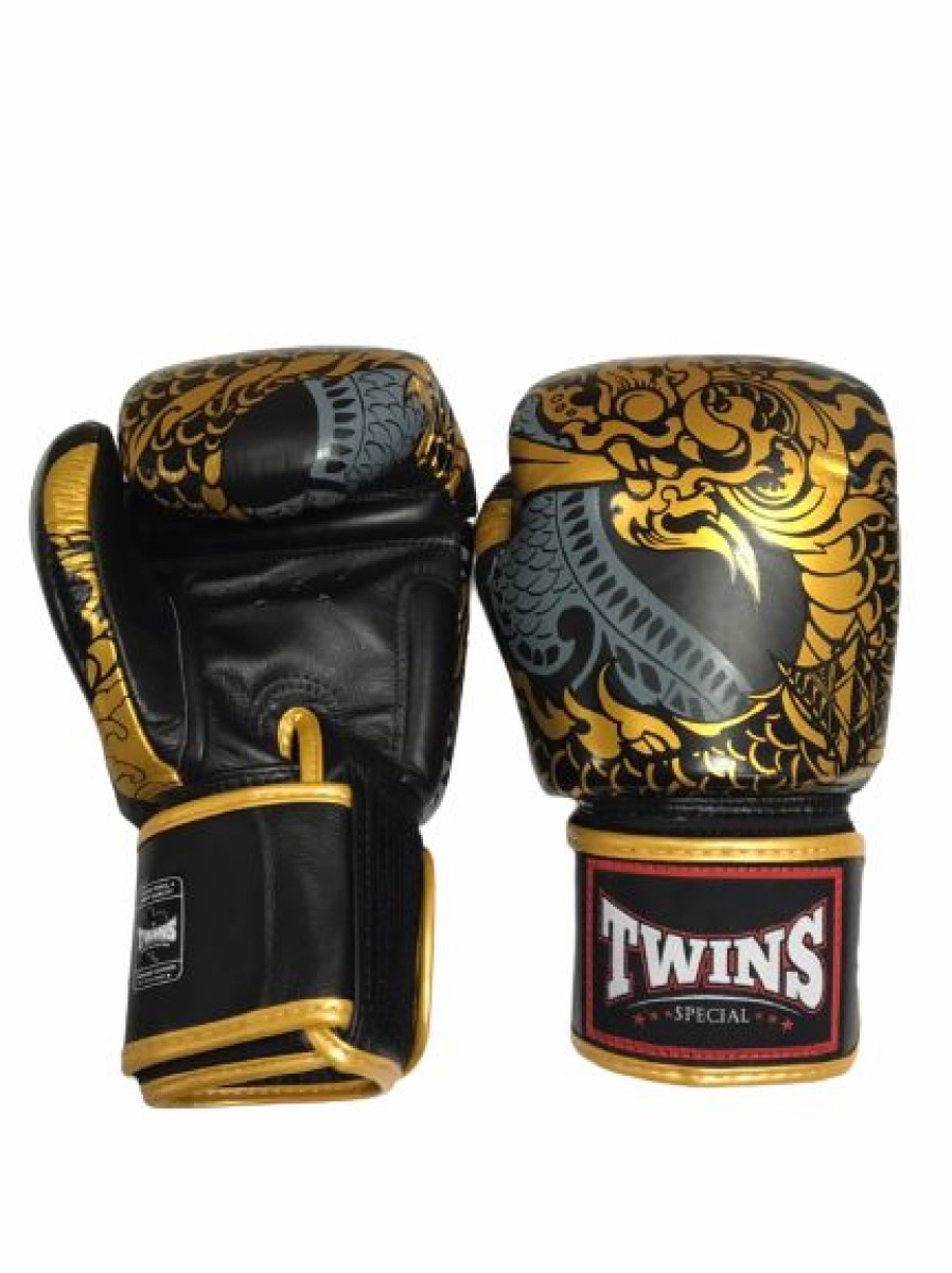 Boxing Gloves * | Fire Sale Twins Special Gloves Fbgvl3-52 Black Gold