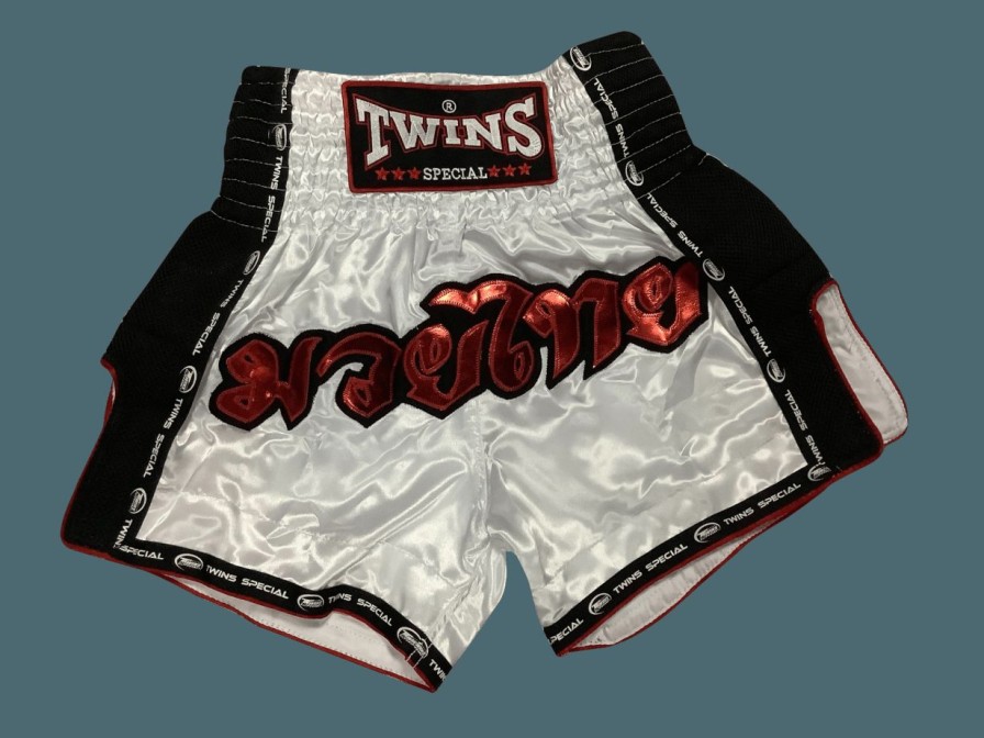 Muay Thai Shorts * | Clearance Sale Twins Special Shorts T-22 Wh/Rd