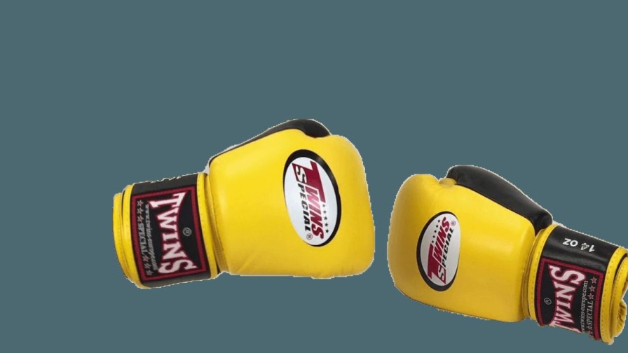 Boxing Gloves * | Clearance Sale Twins Special Boxing Gloves Bgvla2 Air Flow Bk/Ye/Bk Yellow Front