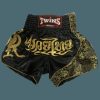 Muay Thai Shorts * | Discount Twins Special Shorts T-151 Black/Gold