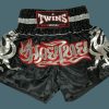 Muay Thai Shorts * | Online Sale Twins Special Shorts T-153 Black Silver