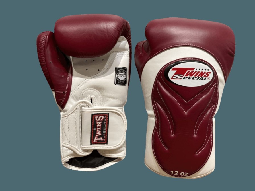 Boxing Gloves * | Best Sale Twins Special Bgvl6 White Maroon Boxing Gloves