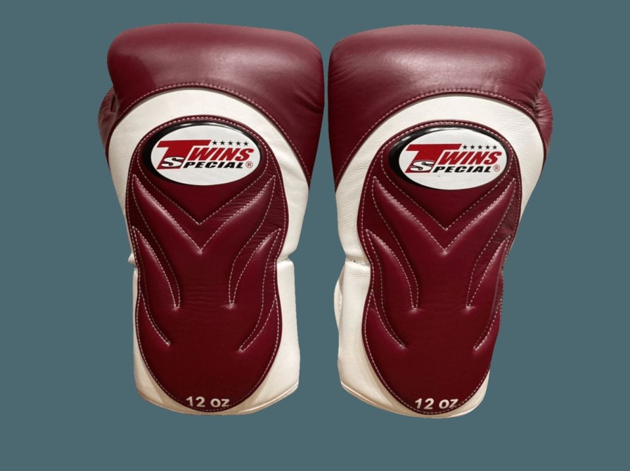 Boxing Gloves * | Best Sale Twins Special Bgvl6 White Maroon Boxing Gloves