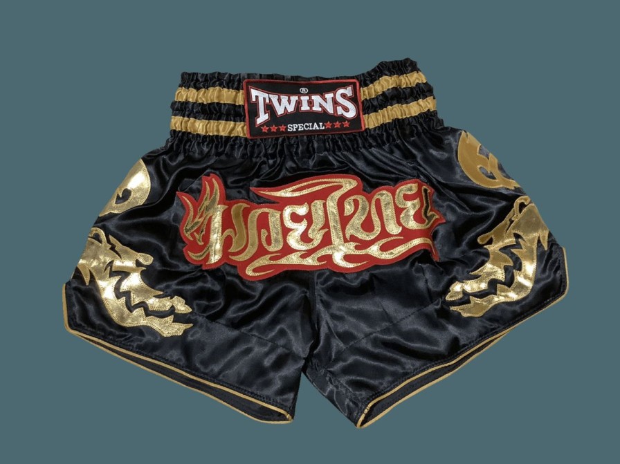 Muay Thai Shorts * | Clearance Sale Twins Special Shorts T-152 Black Gold